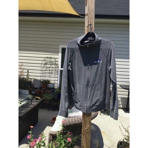 J. America vanity womens grey zip up jacket xxl Duke blue devils embroidered - Picture 10 of 11